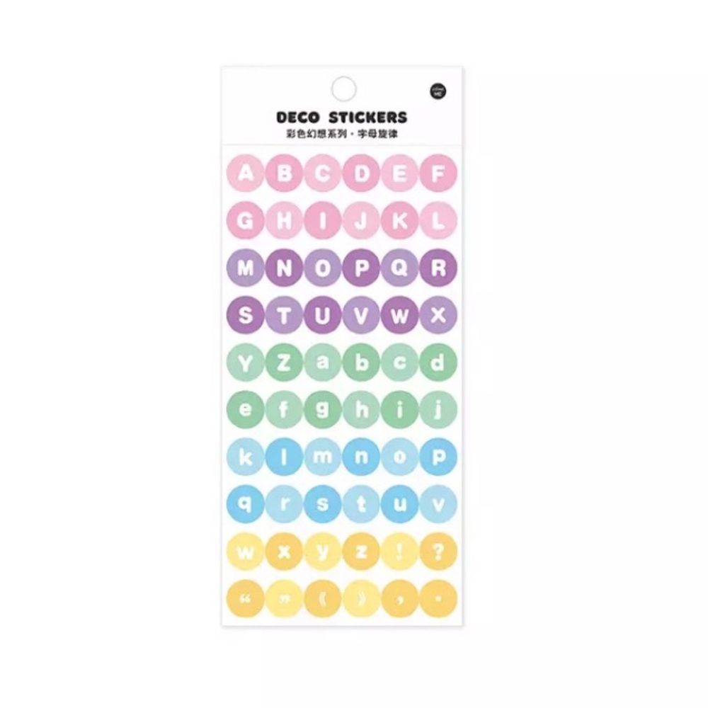 NEW Rainbow Alphabet Journal DIY Sticker Sheet